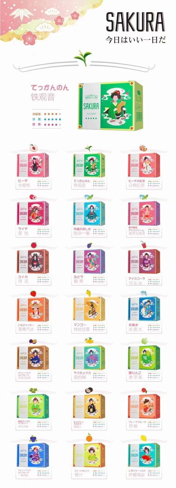 Sakura櫻花 4-5代煙彈 一盒三粒裝 3%