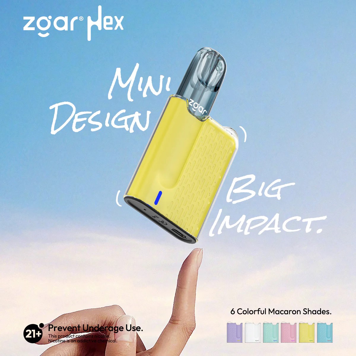 ZGAR Nex 冰熊 大功率煙桿 胸掛式 電子煙煙機(Relx4,5,6代通用)