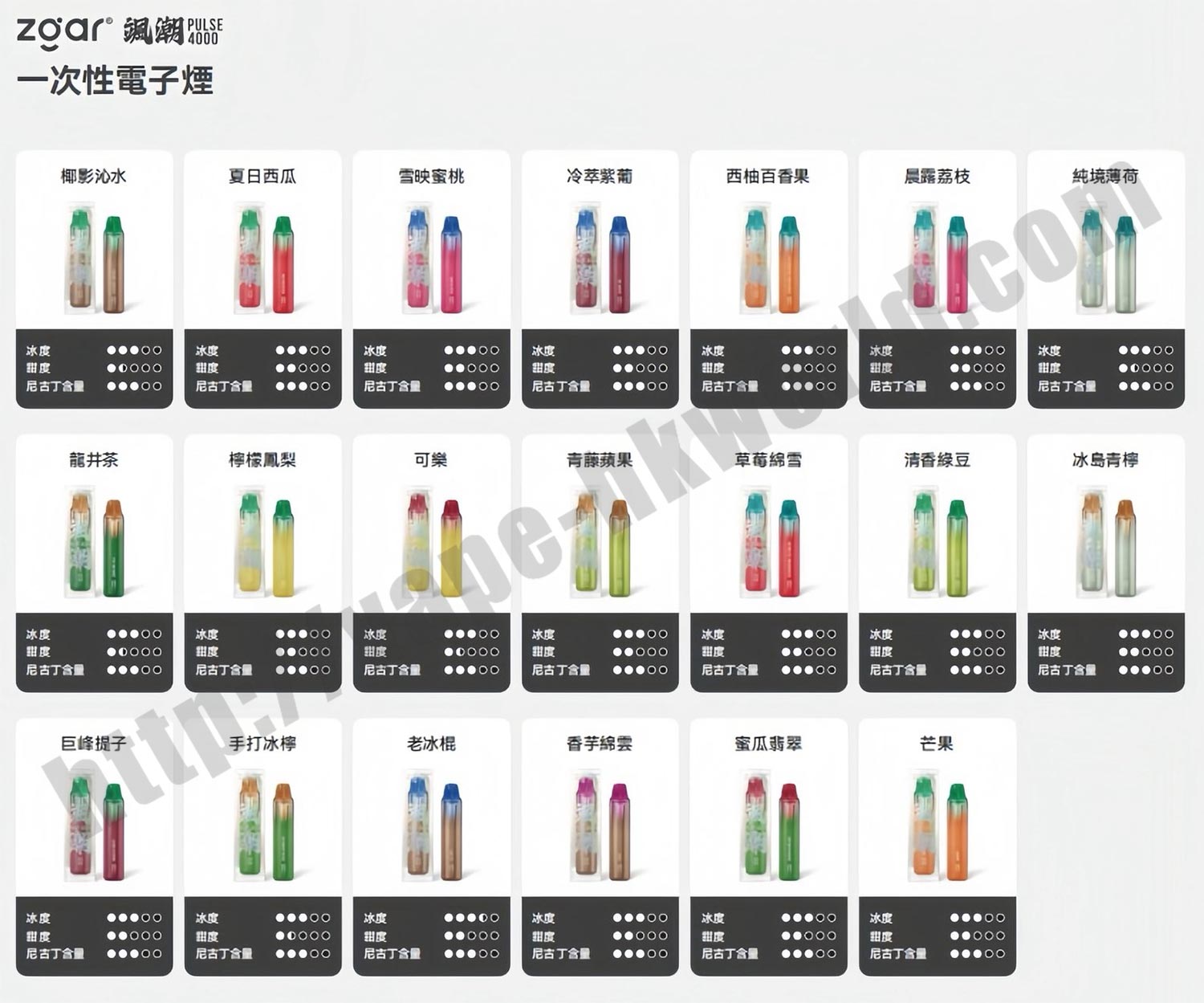 【優惠買5送1/套裝15件$1080】ZGAR 颯潮PULSE 4000 一次性電子煙(7ml)(3%) 2 zgar pulse 4000 F2